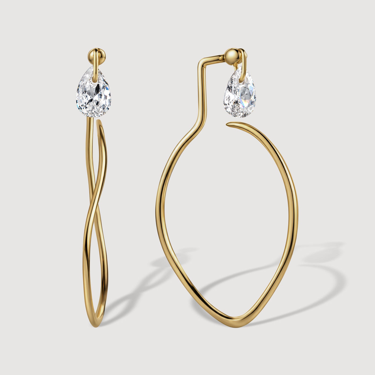 SIERPE MAXI 2-IN-1 EARRINGS IN STERLING SILVER