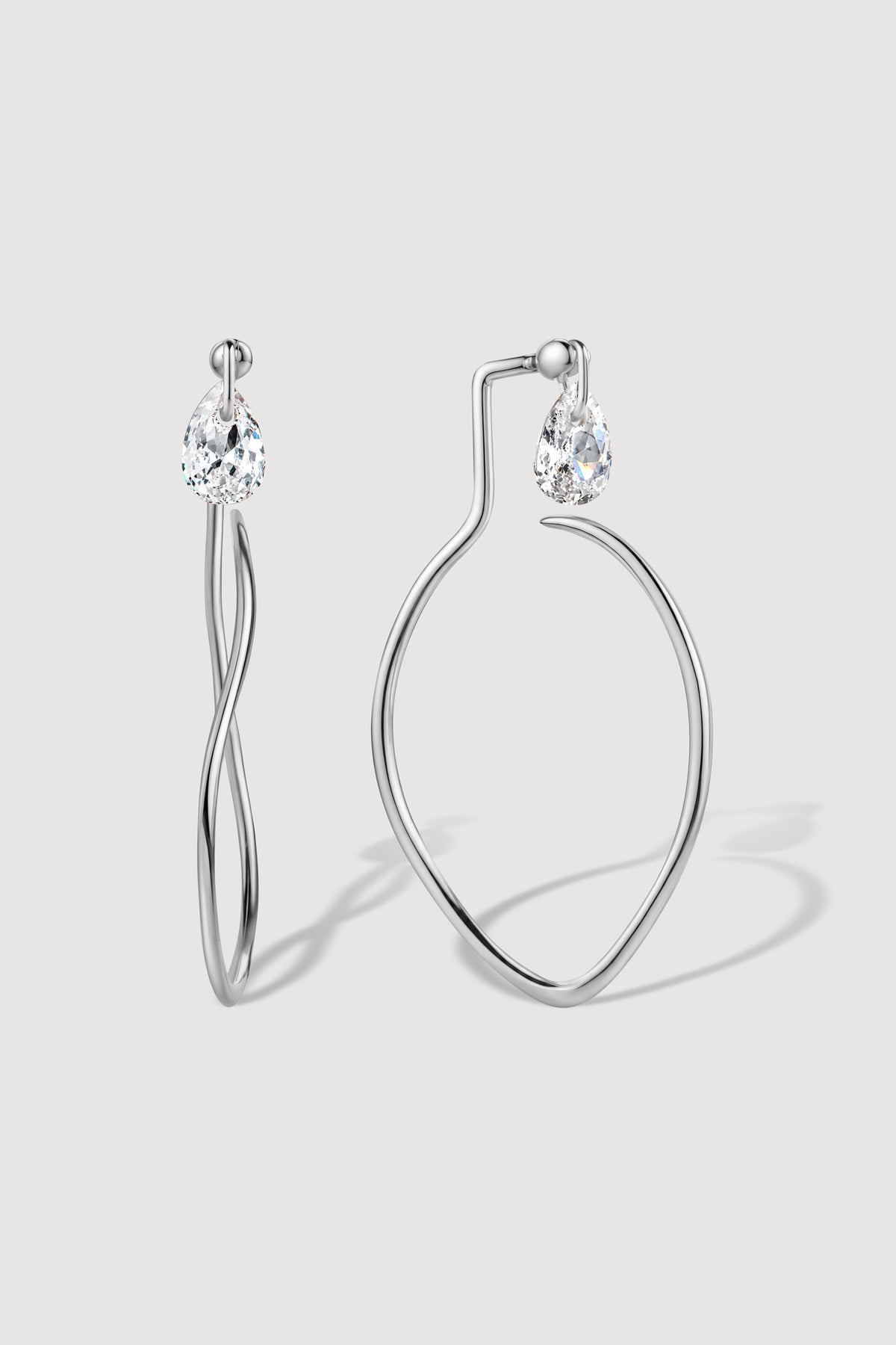 SIERPE MAXI 2-IN-1 EARRINGS IN STERLING SILVER