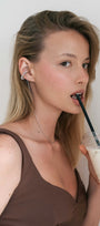 Girl in silver cuff-necklace