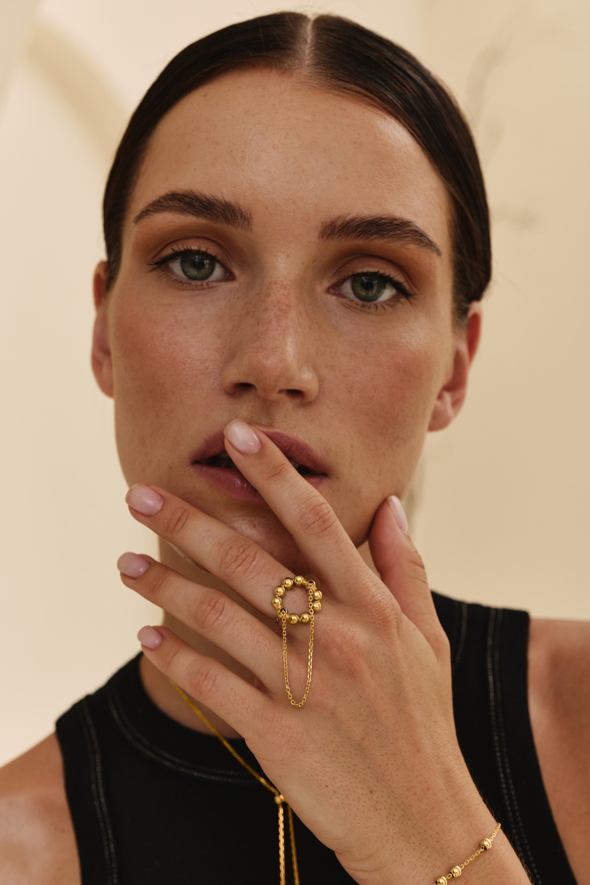 SOL 3-IN-1 CUFF-RING IN 14K GOLD
