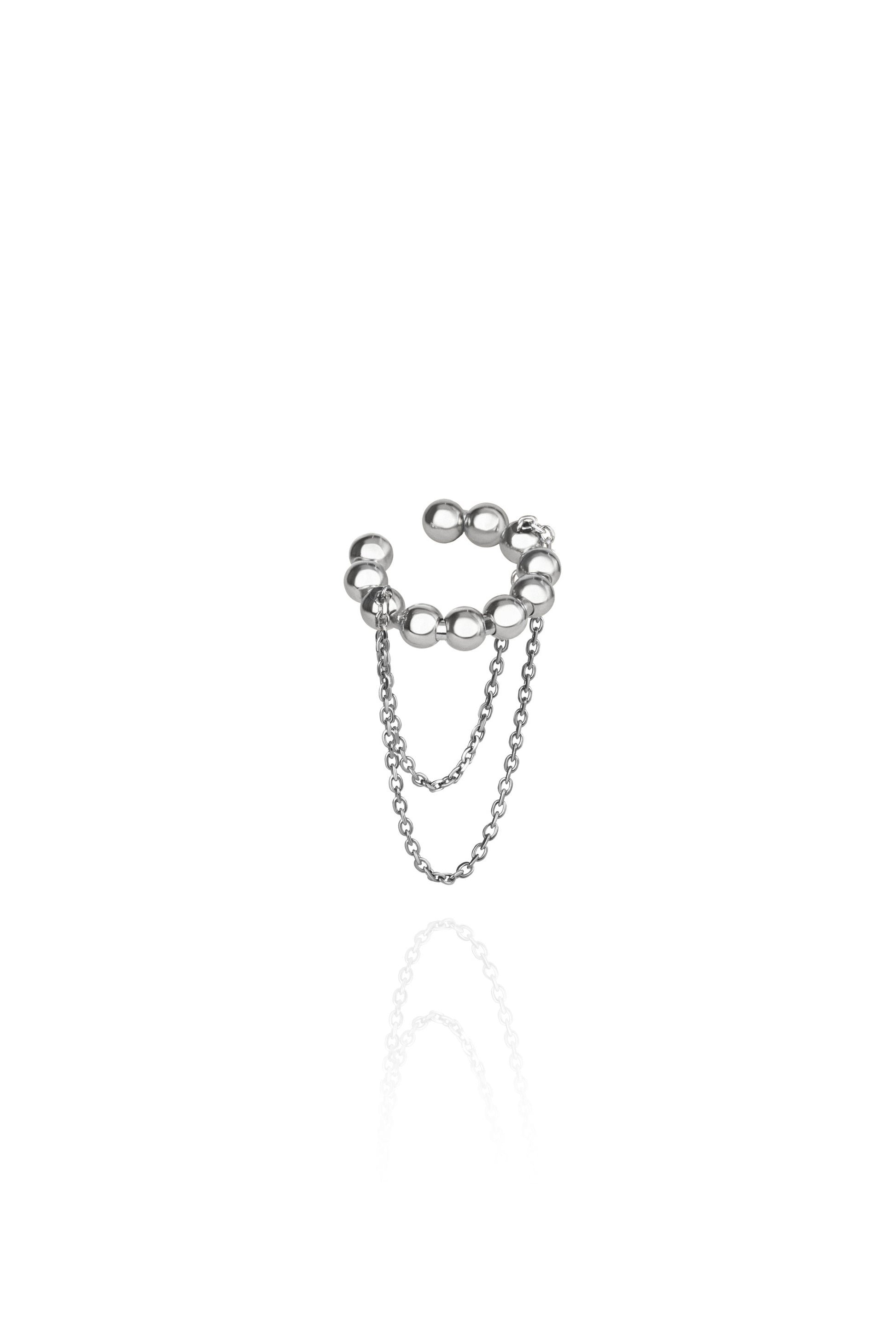 SOL 3-IN-1 CUFF-RING IN STERLING SILVER