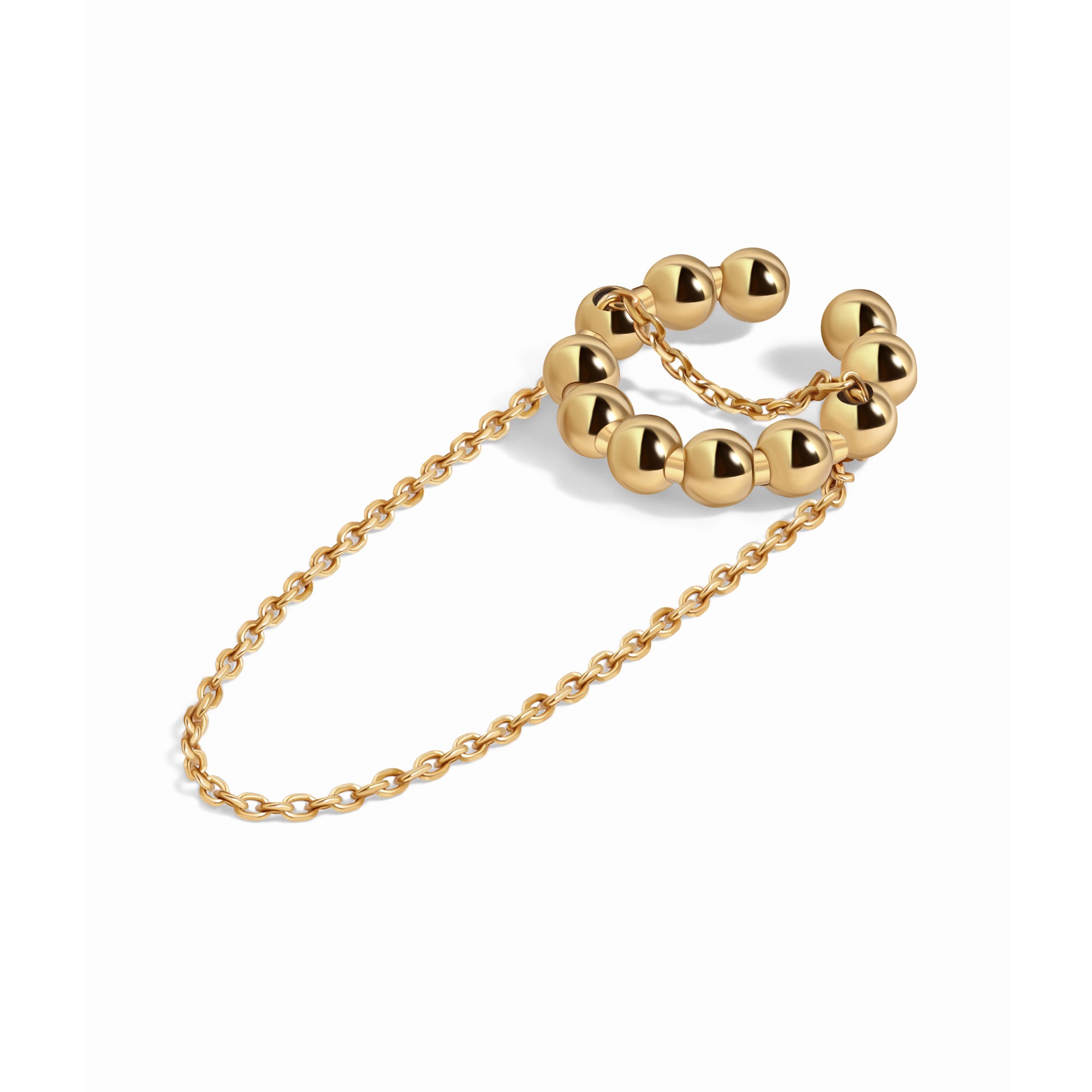 SOL 3-IN-1 CUFF-RING IN 14K GOLD
