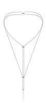 Silver Urbe 11-in-1 necklace on white background