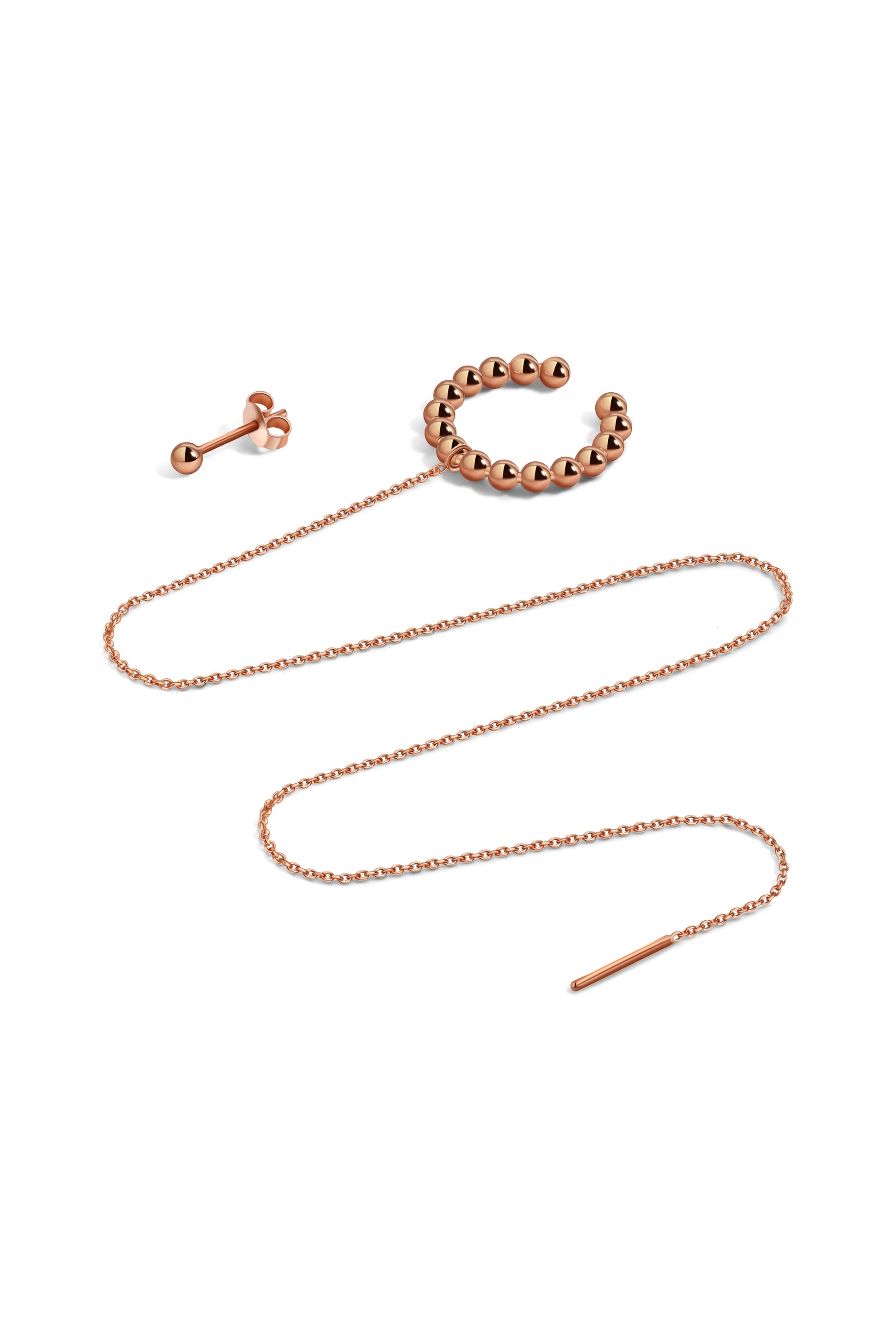 VERANO ASYMMETRICAL EARRINGS IN 14K GOLD