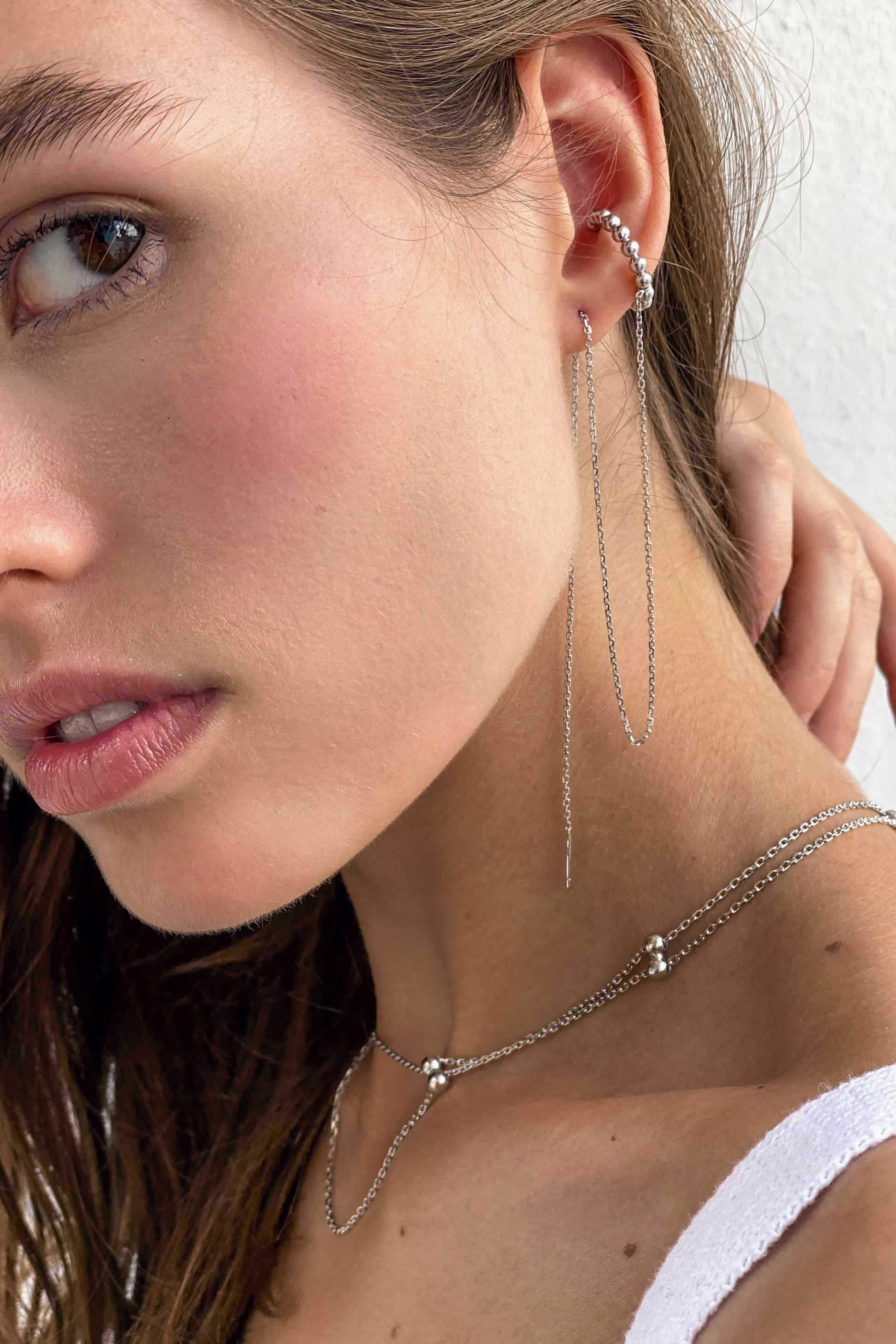 VERANO ASYMMETRICAL EARRINGS IN 14K GOLD