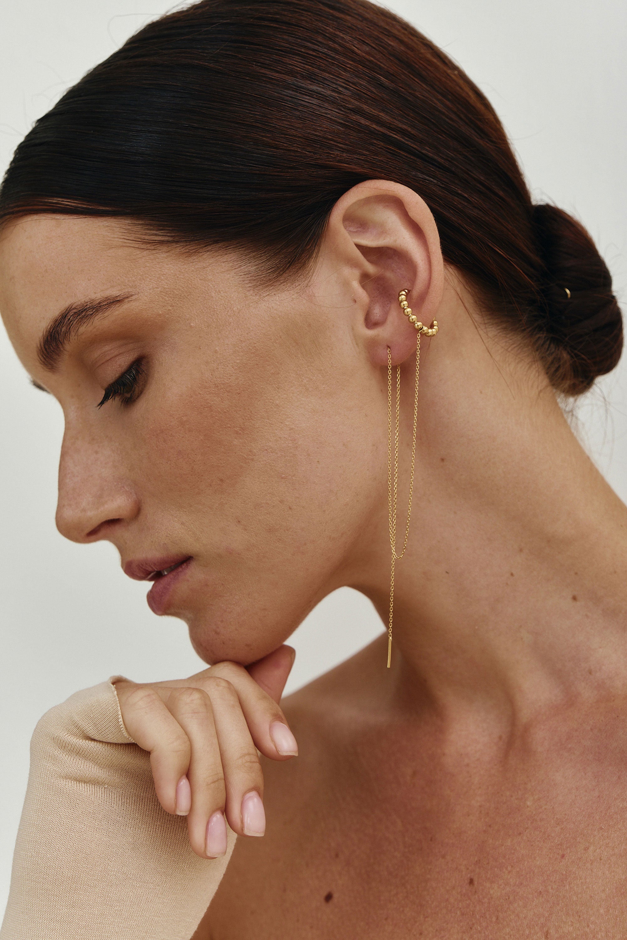 VERANO ASYMMETRICAL EARRINGS IN 14K GOLD