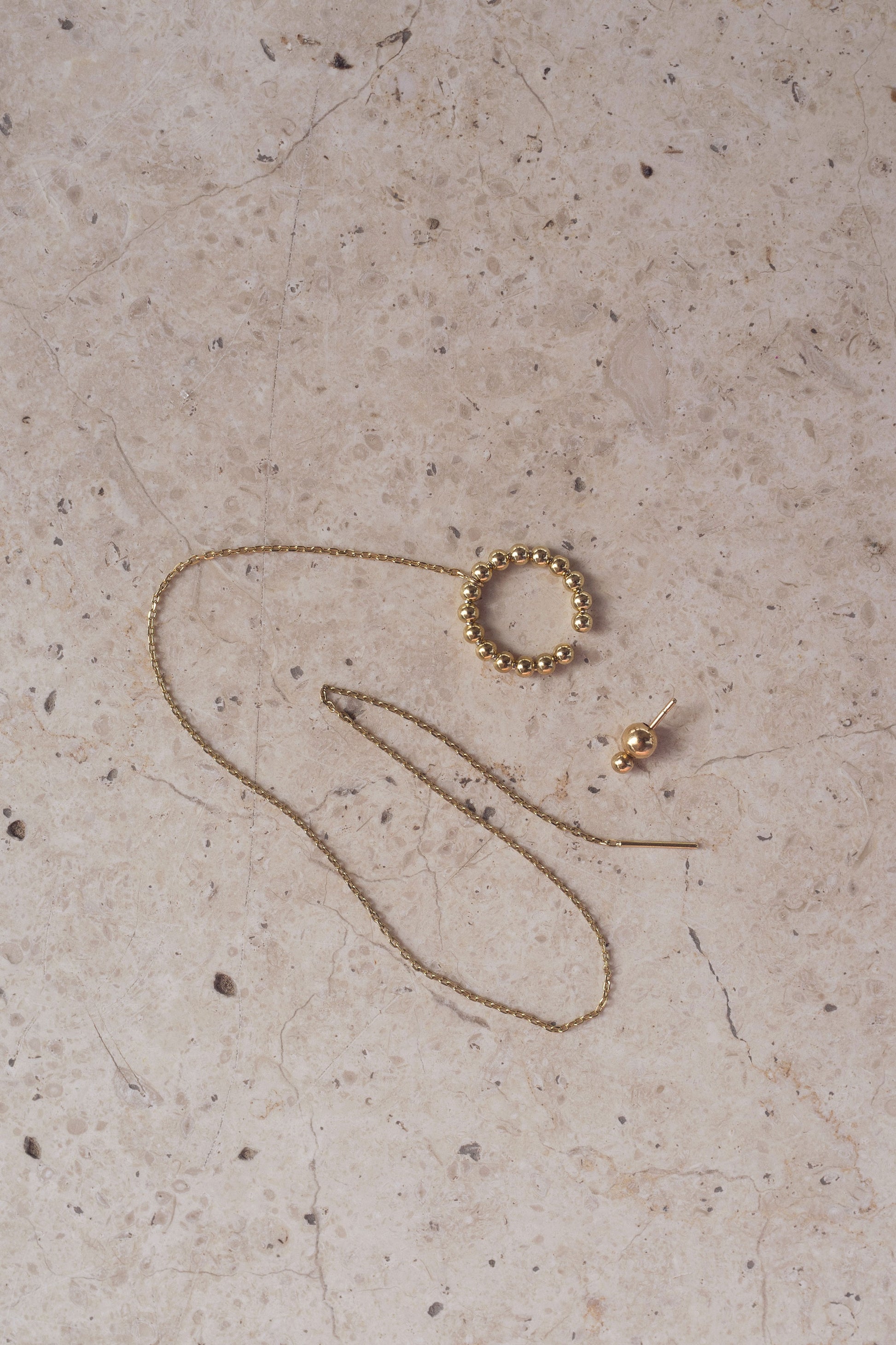 VERANO ASYMMETRICAL EARRINGS IN 14K GOLD